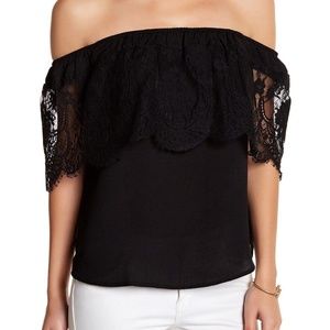 Black Socialite off the shoulder blouse